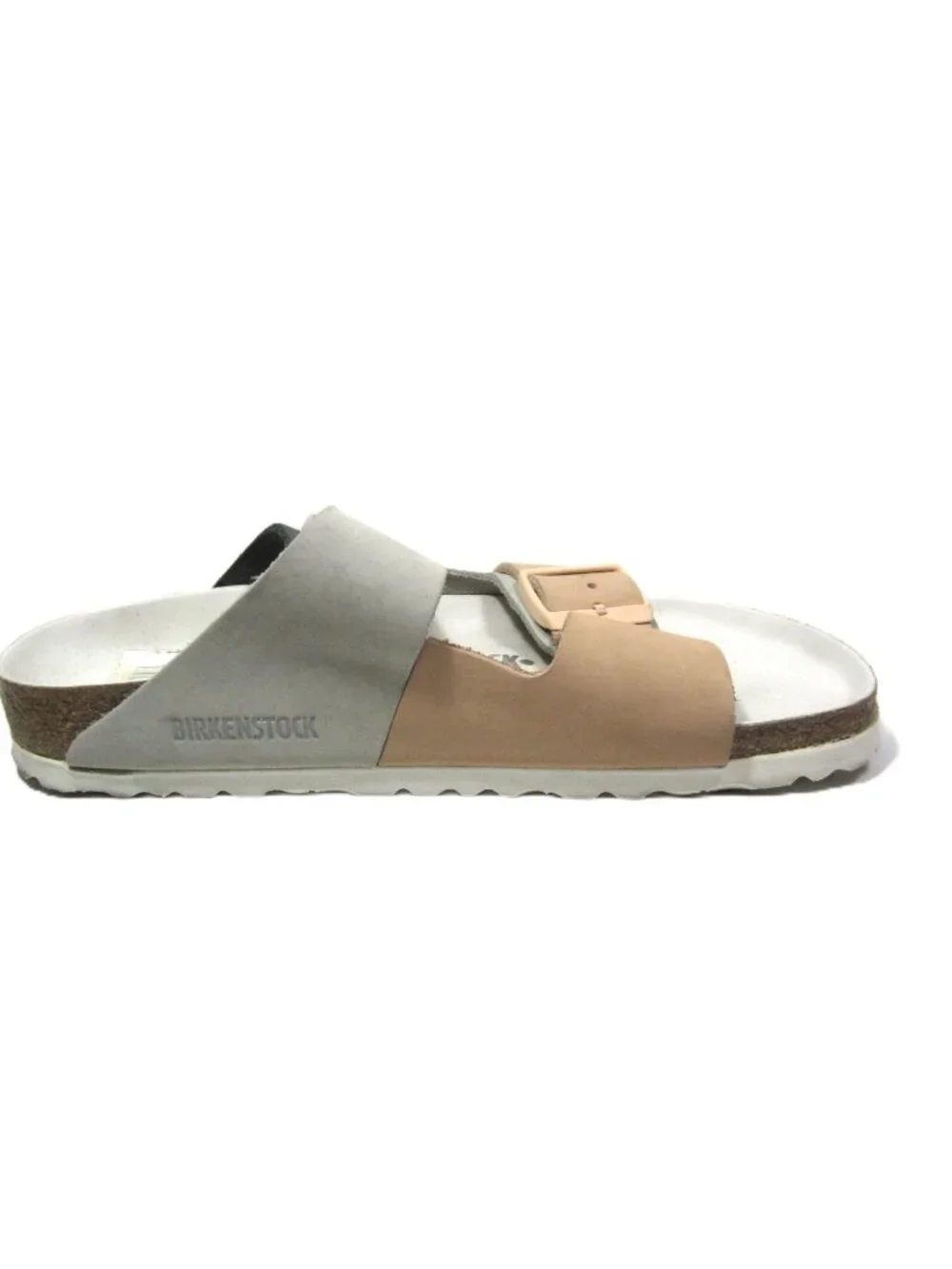Birkenstock Arizona Split EUC Womens 6 37 Gray Beige Black Mineral Light Rose